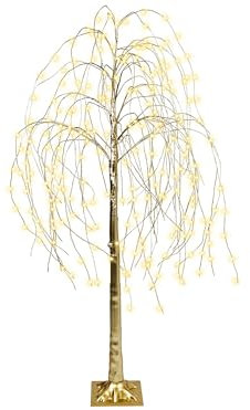 Outdoor Weihnachtsbaum mit LED Lichtern Zweige 180 cm Gold Balioni