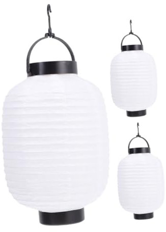 IWOWHERO 3St Faltbare Laterne japanische Laterne Laternen für draußen Papierlampe japanisches Papier Japanische Papierlaterne Dekorative Laterne Papier Laternen orientalische Laterne Weiß
