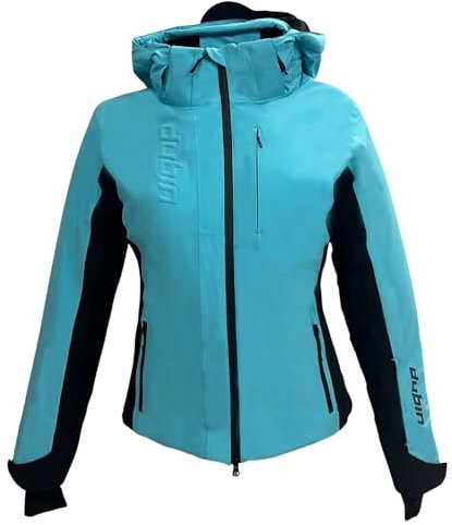 Dubin Sport Vertigine Damen Skijacke 20K Blau Code Vertigine 2659, Hellblau/Schwarz, 34