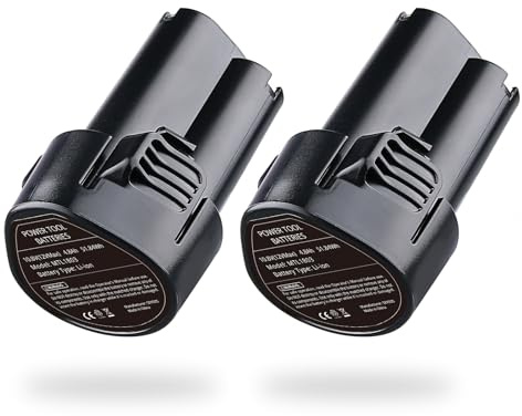 DASNITE 2 Stück BL1013 4,8Ah Li-ion Ersatzakku für Makita 10,8V Akku BL1013 BL1014 194550-6 194551-4 195332-9 194588-1 FD01ZW LCT203W Ersatz für Makita Akku 10,8V Serie DF330 TD090 TW100 HP330 HS300