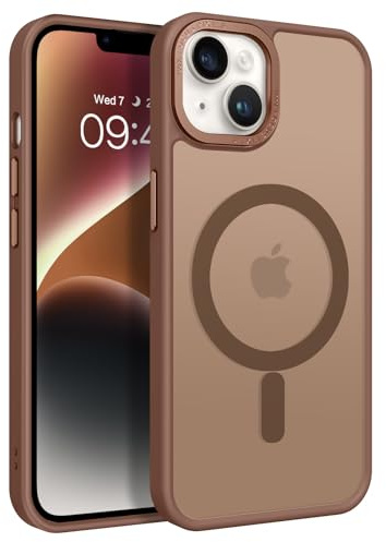 GaoBao für iPhone 14 Hülle, Handyhülle iPhone 14 [Kompatibel mit MagSafe] Durchscheinende Matte Magnetische Stoßfeste Anti-Fingerabdruck Schutzhülle Handyhülle für 6.1 Case, Titan Wüstensand