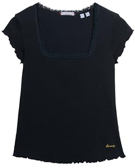 Superdry Damen T-Shirt mit eckigem Ausschnitt – schmale Passform