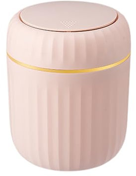 # Mini poubelle de bureau avec couvercle, petite poubelle compacte sous les tables et les comptoirs, petite poubelle pour cuisines, salles de bains, chambres, dortoirs (rose, taille unique)