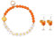 FloralGrace Aperol Geschenke Frau 1 Stück Aperol Armband und 2 Stück Aperol Weinglas Ohrringe Aperol Deko für Freundin Kollegen Familien