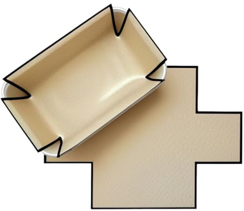 Loaf Tin Liners, Washable Baking Accessories, 9 x 5 Inch Loaf Pan Silicone Baking Mat Cake Tin Liners Suitable for Baking Cookies Cakes Pastries Pizza Roasting
