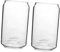 Ipetboom 2 piezas Vasos de Vidrio Forma de Lata Copas Transparentes para Bebidas Frías para Fiestas y Decoración de Mesa