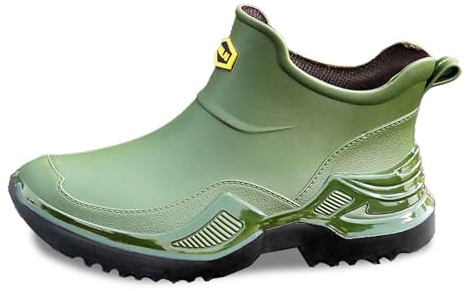 Stivali di Gomma Uomo Impermeabili Antiscivolo Alti e Bassi Stivaletti Platform Eleganti Casual per Pioggia Lavoro Giardinaggio Scarpe Antipioggia Lavabili Autunnali Invernali per Pesca Caccia