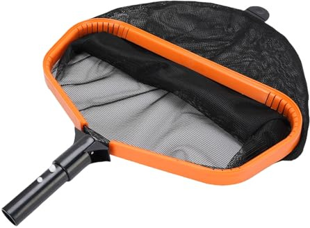 Fabater Pulizia della Piscina per la Pulizia delle Foglie Skim Net Alluminio Strumento di Rastrello, con Supporto Universale per Portata Estesa, Facile da Gestire