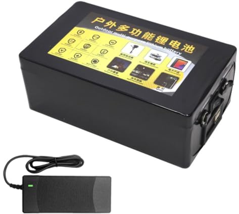 HJGHY A,12V 30AH, 12V 20Ah 30Ah Lithium Battery 12 Volt Outdoor Portable Fish Finder Battery for Lighting Audio Monitoring with Charger