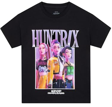 KPop Demon Hunters T Shirt Mädchen, Huntrix T Shirt Mädchen, Kurzarm Kinder Top
