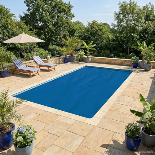 LoogCape Cubierta solar de piscina de alta calidad, 800 x 500 cm, cuadrada, de polietileno con cámaras de aire, resistente a los rayos UV, impermeable, aislante, resistente al invierno, para piscina