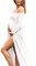 BUOYDM Femme Enceinte Robe en Maternité Mousseline Sexy Grossesse Bandeau Robe pour Maternité Photo Shoot pour Plage Wedding Cocktails Soirée,Blanc 3,Taille Unique