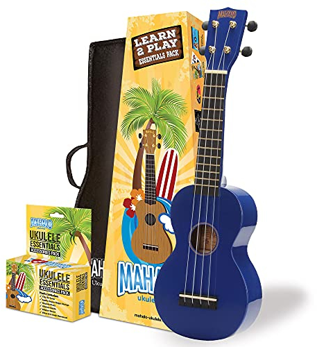 Mahalo Ukuleles Rainbow Series, 4-String Ukulele, Right, Blue (MR1BUK)