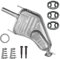 Endschalldämpfer Auspuff Endtopf für Opel Vectra B 2 II 1.6i 16V 1.8i 16V 2.0i 16V 2.2i 16V