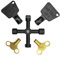 UKDD® 2 Brass Radiator Key 2 Gas Meter Box Key Triangular 4 Ways Multi-Functional Utility Pack of 5 Key Assortment