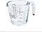 Tradineur - Jarra de vidrio medidora de 500 ml, diferentes tipos de medidas, 12 x 12 x 16 cm, vaso medidor con asa válido para microondas, horno y congelador
