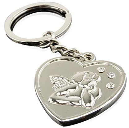 LEEQBCR Guardian Angel Love Keychain-Lucky Angel Métal-Lucky Charm-Car Angel Pendentif-Cadeau Bonne Chance