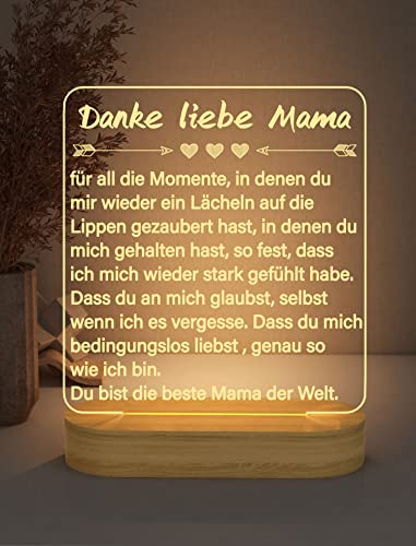 FULLOSUN Geschenk für Mutter, Mutter, Geburtstagsgeschenk, Mutter, Nachtlicht, Geschenke für Mutter, 3D-Illusionslampe, Muttertagsgeschenke für Frauen, Großmutter