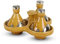Tajine mini jaune avec métal 3 pièces