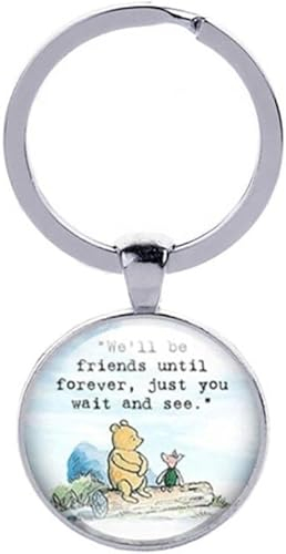 Rosojodg We'Ll Be Friends Until Forever Schlüsselanhänger Friendship Geschenk Winnie The Pooh Piglet Gift for Friend Novelty Key Chains Accessories, 1, 1