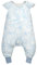 WYTbaby Schlafsack mit füßen 1.0 Tog 100% Baumwolle baby schlafsack mit Rüschen Ärmellose Ganzjahres Babyschlafsack für Junge Mädchen, Blau/80cm (Baby Höhe 80-90cm)