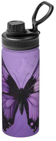 Spa Stone And Rose Flowers Print Water Bottles Stainless Steel 18oz Heat Resistance Outdoors,Travel Cup Men Women