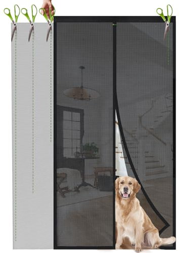 Sekey Ritagliabile Zanzariera Magnetica Porta Tenda Magnetica Zanzariera Porta per Balcone, Non Serve Forare