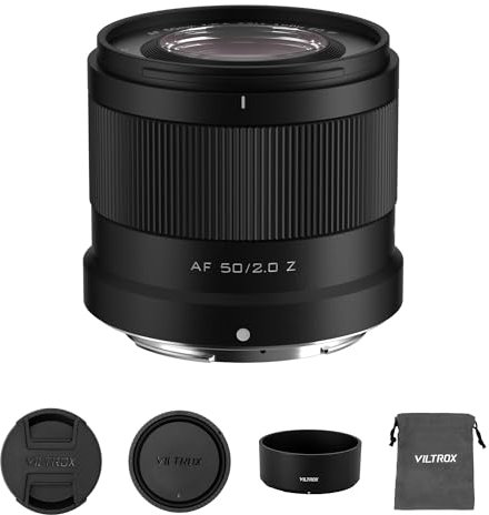 VILTROX AF 50mm F2.0 Air Z Objetivo para Montura Nikon Z, Gran Apertura f/2.0 automático Objetivo Fijo estándar de fotograma Completo Enfoque para Montura Nikon Z Z8 Z9 Z6 Z7 Z7II Z5 Z50 ZF Z30 ZFC