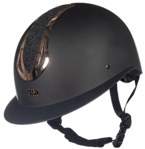 HKM Women's Illusion Riding helmet Black/Rose-Gold 55-57 cm