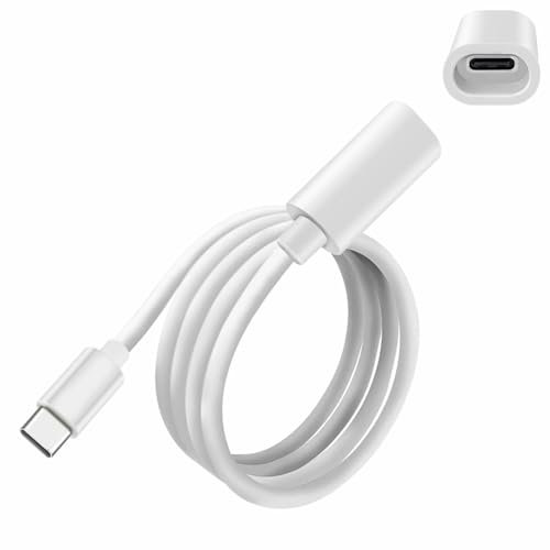 xsdtech Type C Extension Cable, USB C Male to Female Extender Cord Compatible with Ring Pan-Tilt Indoor Cam (2024 Release), Mag-Safe Charger, iPhone16 /15 (1.6FT)