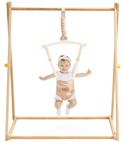 FUNLIO Saltellino per neonati in legno Montessori con supporto