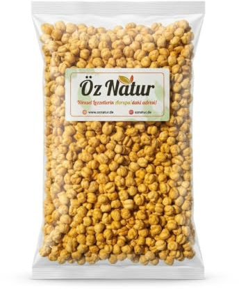 Öz Natur Gelbe Kichererbsen mit Salz, Geröstete Kichererbsen, 500g