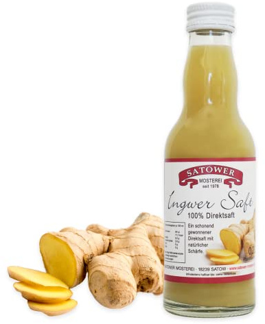 Original Satower - 100% Ingwer Saft 0,2l (purer Direktsaft)