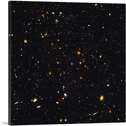 ARTCANVAS Original NASA Hubble Teleskop Ultra Deep Field Space Foto Leinwand Kunstdruck – 45,7 x 45,7 cm (1,9 cm tief)