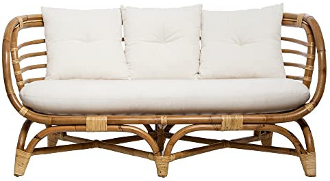 Atmosphera - Sofa Farah - Rattan 2-Sitzer - Weiß