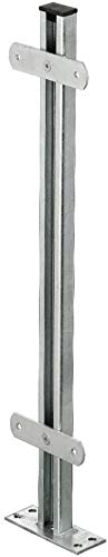 Gartenwelt Riegelsberger Premium C-Zaunsäule Höhe 100 cm zum Aufdübeln aus Metall feuerverzinkt für Zaunhöhe 100-120 cm