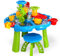 TEMI 3-in-1 Sand Water Table for Children, 28PCS Beach Summer Toys Sandbox Table for Outdoor Activity, Sensory Play Table with Water Wheels, Sand Molds, Bucket, Shovel for Toddler Kids Boys Girls