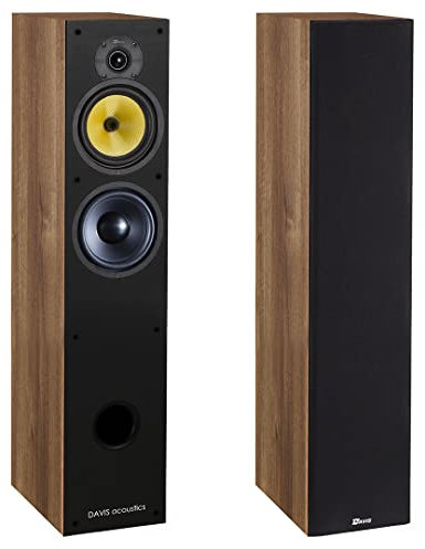 Davis Acoustics Hera 150 Noyer - Paire d'enceintes Colonne 3 Voies/3 Haut-parleurs - Vendue à la Paire
