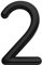 Ultion Sweet Black Door Numbers '2' - 3inch height - Self Adhering, No Drilling or Screwing Required …