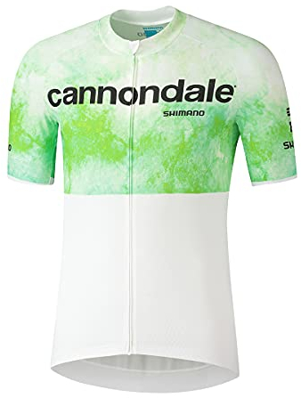 SHIMANO Radtrikot | Cannondale Factory Racing Team 2021 Fahrradtrikot | Fahrradzubehör | Kurzarm-Rennrad Trikot | Radtrikot für Herren (Weiß, L)