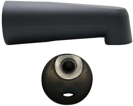 Westbrass E507-1F-62 Bec de baignoire mural 17,8 cm, noir mat