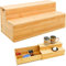 DuneDesign Boîte à Thé et Café - 36x17x16 Tiroir Capsule en Bambou - Porte Dosette - Rangement Bois