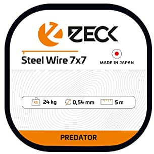 Zeck Stahlvorfach aus Edelstahl zum Angeln - 7x7 Steel Wire 24 kg | 5 m