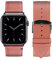 ETERNEL - Cinturino compatibile con Apple Watch Simple Tour rosa 38/40/41/42mm adattatori alluminio grigio siderale/mezzanotte - Pelle di vacchetta fatta in Francia - Compatibile con tutti Apple Watch