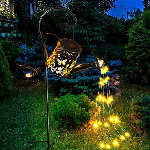 Solar Watering Can Lights Solar Gießkanne Licht mit Lichterkette, Lichterkette zum Aufhängen wasserdicht, Duschlichter für Gartentisch, Terrasse Deko