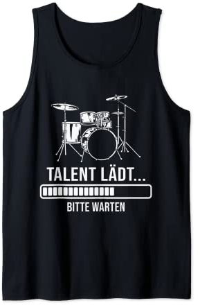 Schlagzeug Talent lädt bitte warten lustiges Schlagzeuger Tank Top