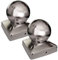 2 x Pfostenkappe Pyramide mit Kugel Edelstahl poliert für 100er Pfosten Pyramidenform Abdeckkappe Pfostenabdeckung von SO-TOOLs®