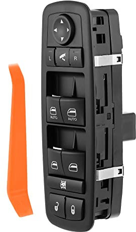 X AUTOHAUX 68110867AB Front Left Drive Side Car Power Window Switch Lift Button Panel Master Control Switch with Tool Set for Ram for Chrysler for Dodge