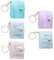 Lot de 5 mini albums photo, porte-cartes, album photo avec porte-clés, petit album photo, adapté pour cartes, photos d'identité (20 pièces)