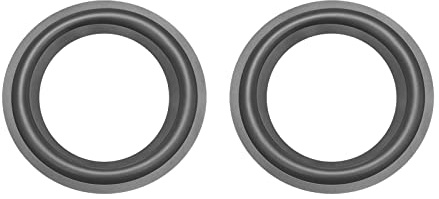 Rebower Lautsprecher Schaumstoff Kante Surround Ringe Gummi Perforiert Subwoofer Ringe Ersatz Teile [für Reparatur oder Basteln Lautsprecher Dekoration] - 5.5 / Schwarz / 2Pack